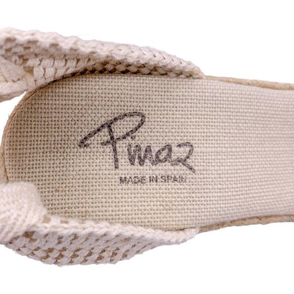 Pinaz Open Toe Cross Strap Wrap Tie Raffia Espadrilles Wedge Sandal Multicolor - Picture 7 of 9